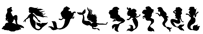 Mermaid Silhouette Font OTHER CHARS