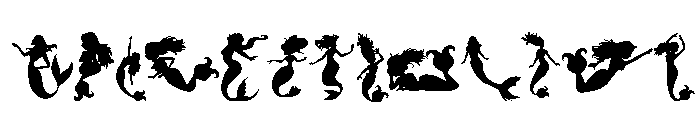 Mermaid Silhouette Font UPPERCASE