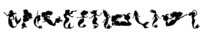 Mermaid Silhouette Font LOWERCASE