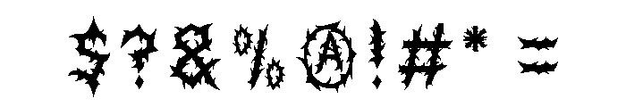 Merra Deathnoir Font OTHER CHARS