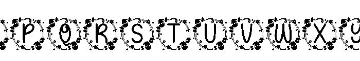 Merry Cheer Monogram Font LOWERCASE