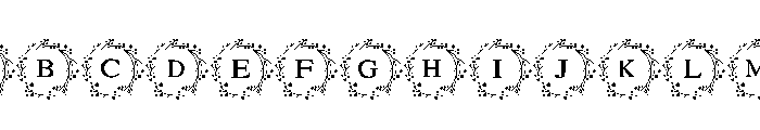 Merry Christmas frame Font UPPERCASE