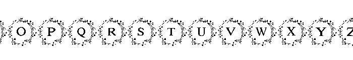 Merry Christmas frame Font UPPERCASE