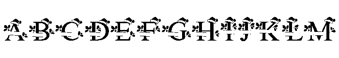 Merry Holly Christmas Font UPPERCASE