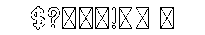 Merry Outline Font OTHER CHARS