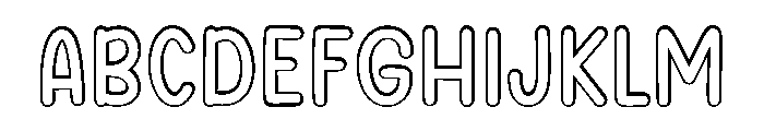 Merry Outline Font UPPERCASE