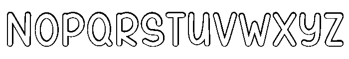 Merry Outline Font LOWERCASE