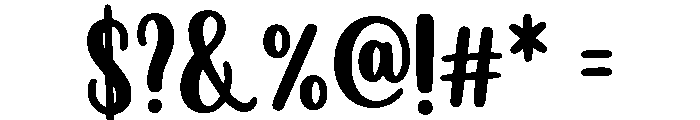 Merry Sunday Script Font OTHER CHARS