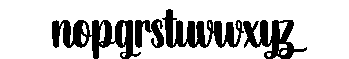 Merry Sunday Script Font LOWERCASE