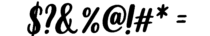 Merry Sunday Slant Font OTHER CHARS