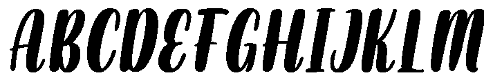 Merry Sunday Slant Font UPPERCASE