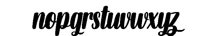 Merry Sunday Slant Font LOWERCASE