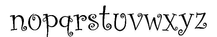 Merry Tales Font LOWERCASE