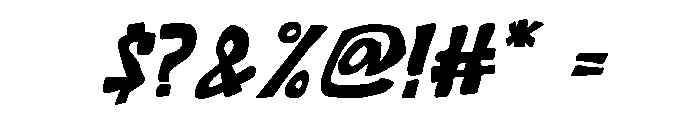 Merv Comeow Italic Font OTHER CHARS