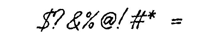 Messy Angelic Rough Font OTHER CHARS