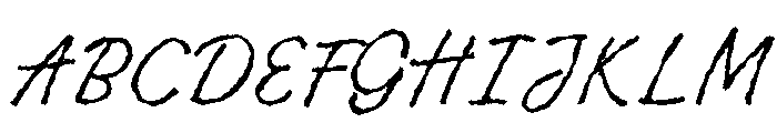 Messy Angelic Rough Font UPPERCASE