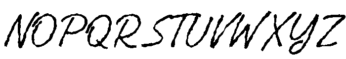 Messy Angelic Rough Font UPPERCASE
