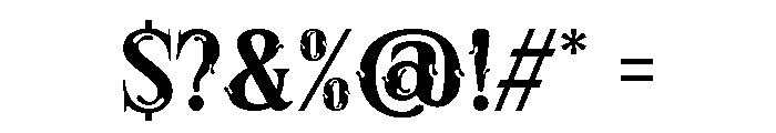 Messy Melted Regular Font OTHER CHARS