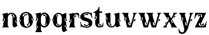 Messy Melted Regular Font LOWERCASE