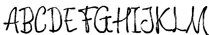 Messy Memoir Font UPPERCASE