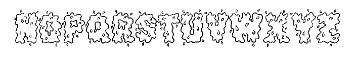 Messy Splatter Doodle B Regular Font LOWERCASE