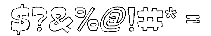 Messy Sunday Outline Font OTHER CHARS