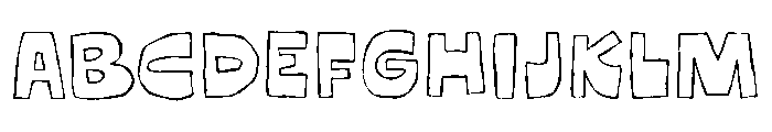 Messy Sunday Outline Font UPPERCASE