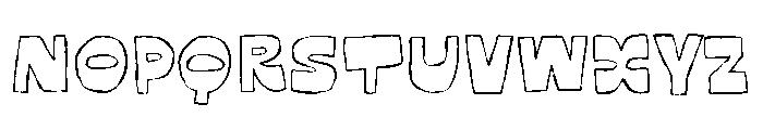 Messy Sunday Outline Font UPPERCASE