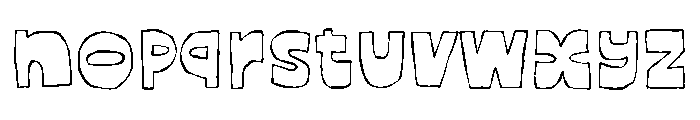 Messy Sunday Outline Font LOWERCASE