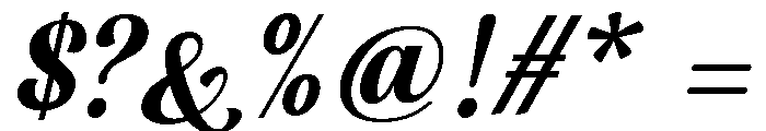 Mestina Bohoniy Italic Italic Font OTHER CHARS