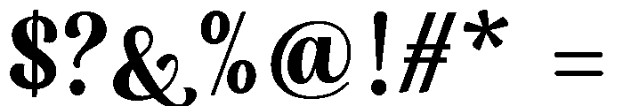 Mestina Bohoniy Regular Font OTHER CHARS