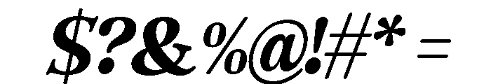 Mestina Bohoniy Serif Italic It Font OTHER CHARS