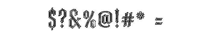 Metal Chrome Font OTHER CHARS