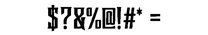 Metal Gothic Font OTHER CHARS