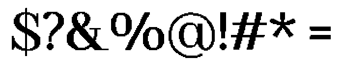 Metrisa Regular Font OTHER CHARS