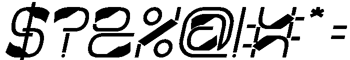 Metropolis Music Bold Italic Font OTHER CHARS