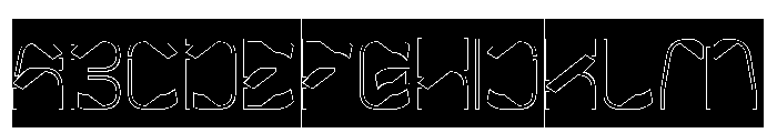 Metropolis Music-Hollow-Inverse Font UPPERCASE