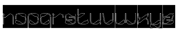 Metropolis Music-Hollow-Inverse Font LOWERCASE