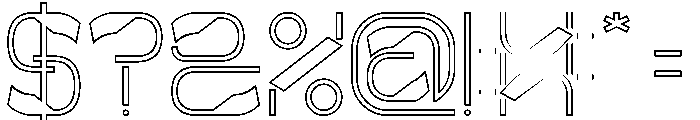 Metropolis Music-Hollow Font OTHER CHARS