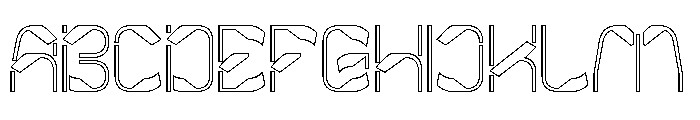 Metropolis Music-Hollow Font UPPERCASE