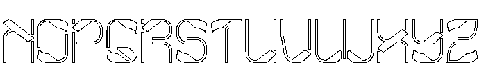 Metropolis Music-Hollow Font UPPERCASE