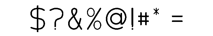 Metropolitan Regular Font OTHER CHARS