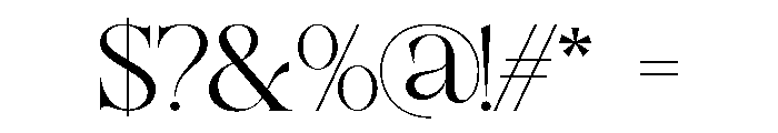 Mewah Regular Font OTHER CHARS