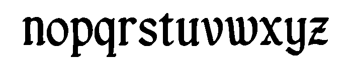 medieval_goth Font LOWERCASE