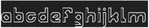 MECHA ROBOT-Hollow-Inverse otf (400) Font LOWERCASE