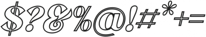 MELISA OUTLINE Italic otf (400) Font OTHER CHARS