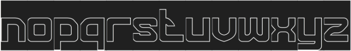 METROPOLIS-Hollow-inverse otf (400) Font LOWERCASE