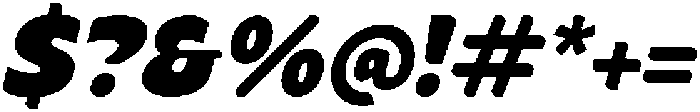 Meaty Bliss Italic otf (400) Font OTHER CHARS