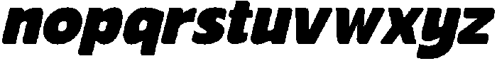 Meaty Bliss Italic otf (400) Font LOWERCASE