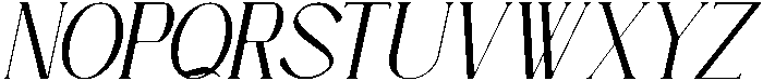 Mebilack Italic otf (400) Font UPPERCASE